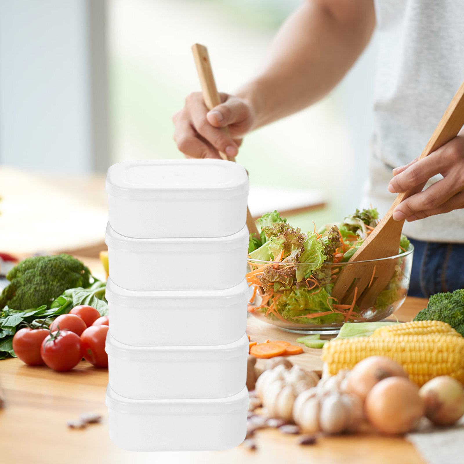 Meal Prep Diet - 5Pcs 쌀알 보관 상자 쌓을 수