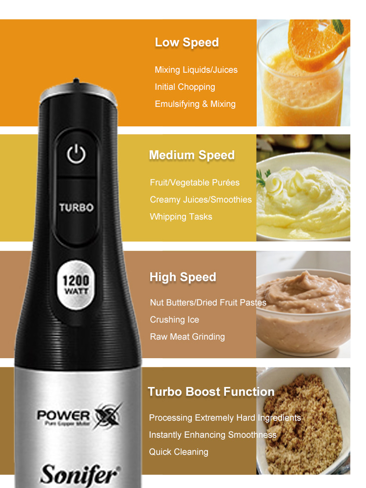 핸드 블렌더 Sonifer SF-8184 1200W 이 - Meal Prep Smoothies 리뷰 및 가격