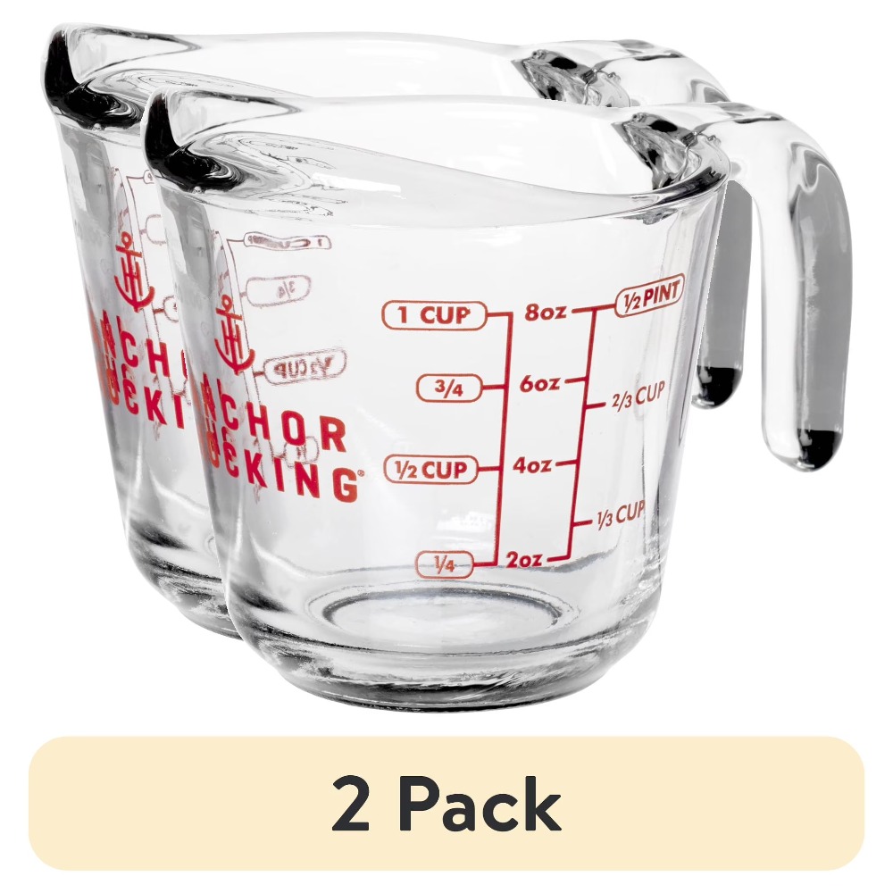 2팩 유리 계량컵 세트, 손잡이와 주둥이가 있어 액체  - Meal Prep Glass 리뷰 및 가격