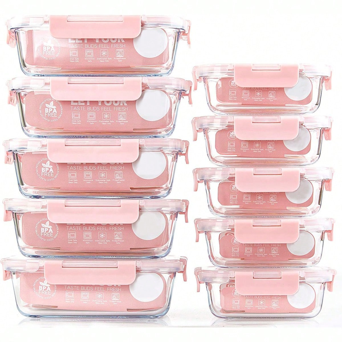 10팩 유리 밀프렙 용기, 뚜껑이 있는 밀폐형 식품 보 - Meal Prep Glass 리뷰 및 가격
