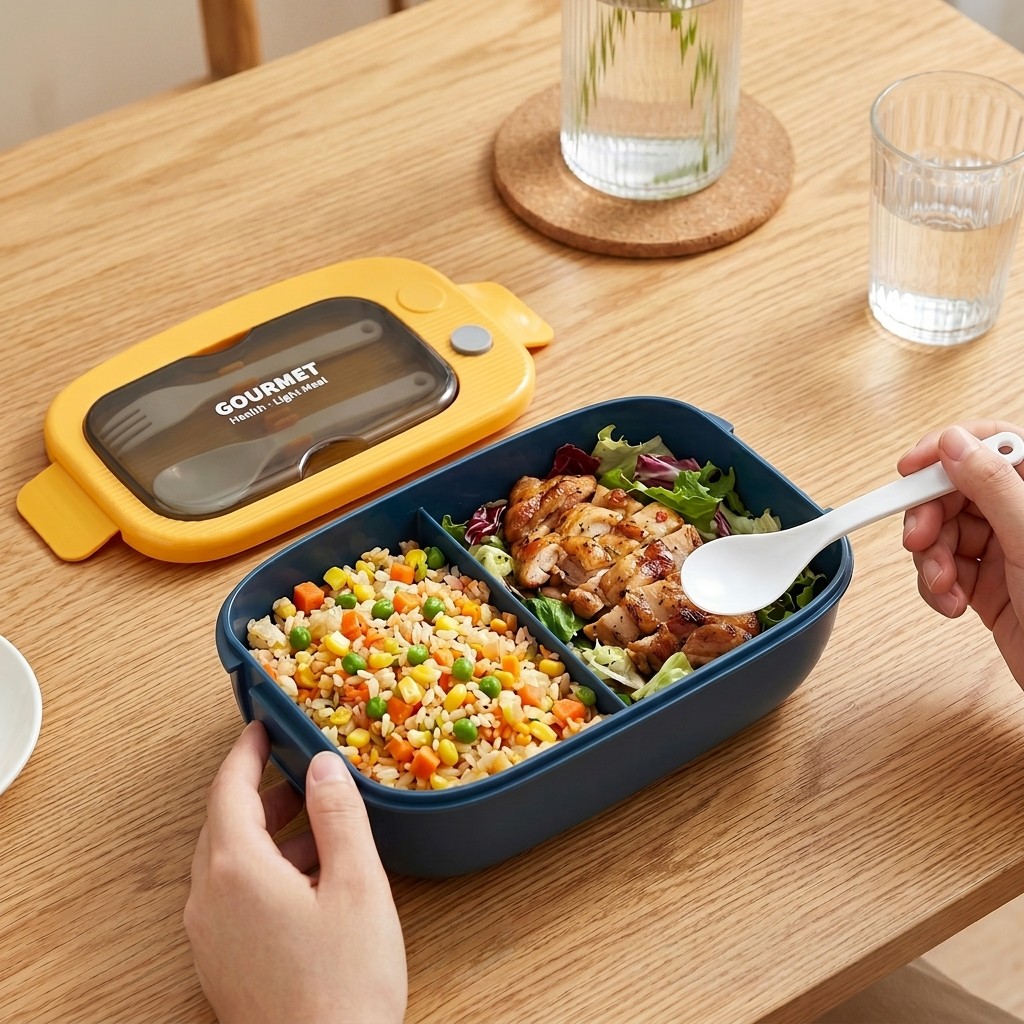 전자레인지용 플라스틱 도시락 2칸 누수방지 점심 도시락 - Meal Preparation 리뷰 및 가격