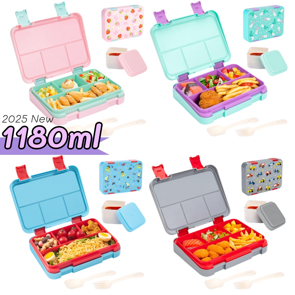 40온스 만화 패턴 도시락 세트, 새지 않는 분리형 칸 - Meal Preparation 리뷰 및 가격