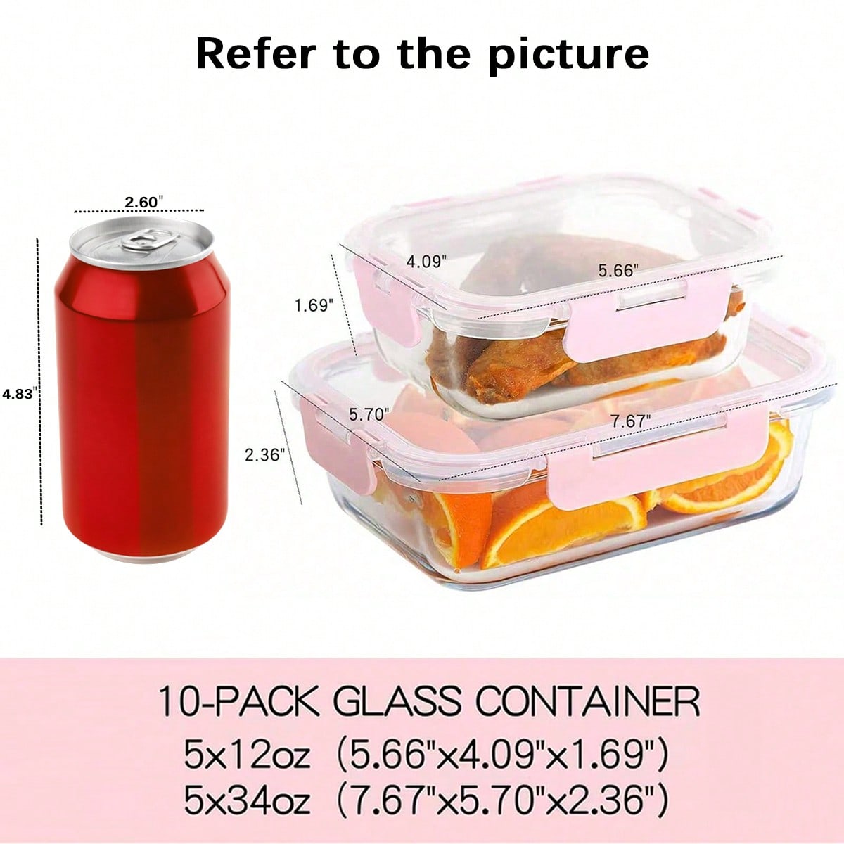 10개 세트 유리 식품 보관 용기, 모던한 투명 디자인 - Meal Prep Glass 리뷰 및 가격