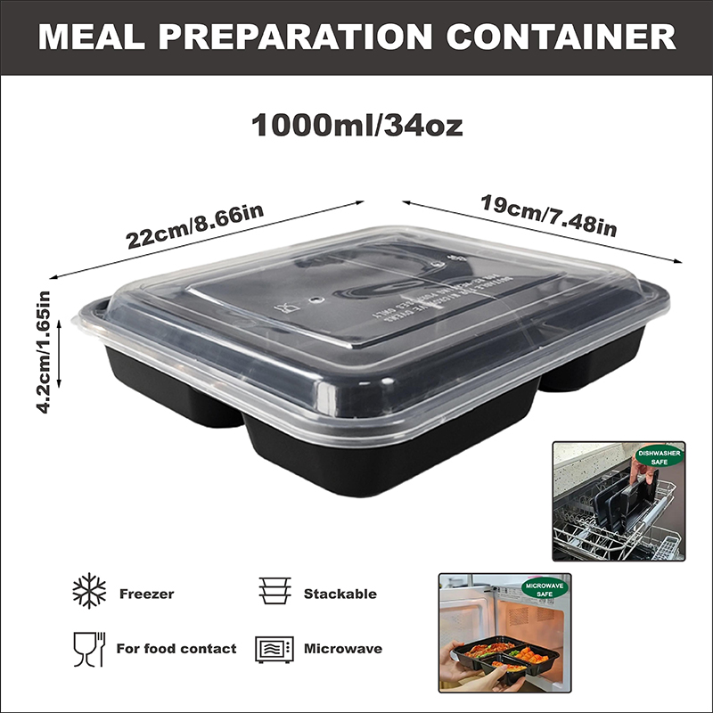 3칸 34온스/1000ml, 12/35개, 누수 방지  - Meal Preparation 리뷰 및 가격